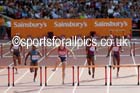 Eilidh Child on her way to winning the 400 metres hurdles at the Glasgow Diamond League. Photo: David T. Hewitson/Sports for All Pics
